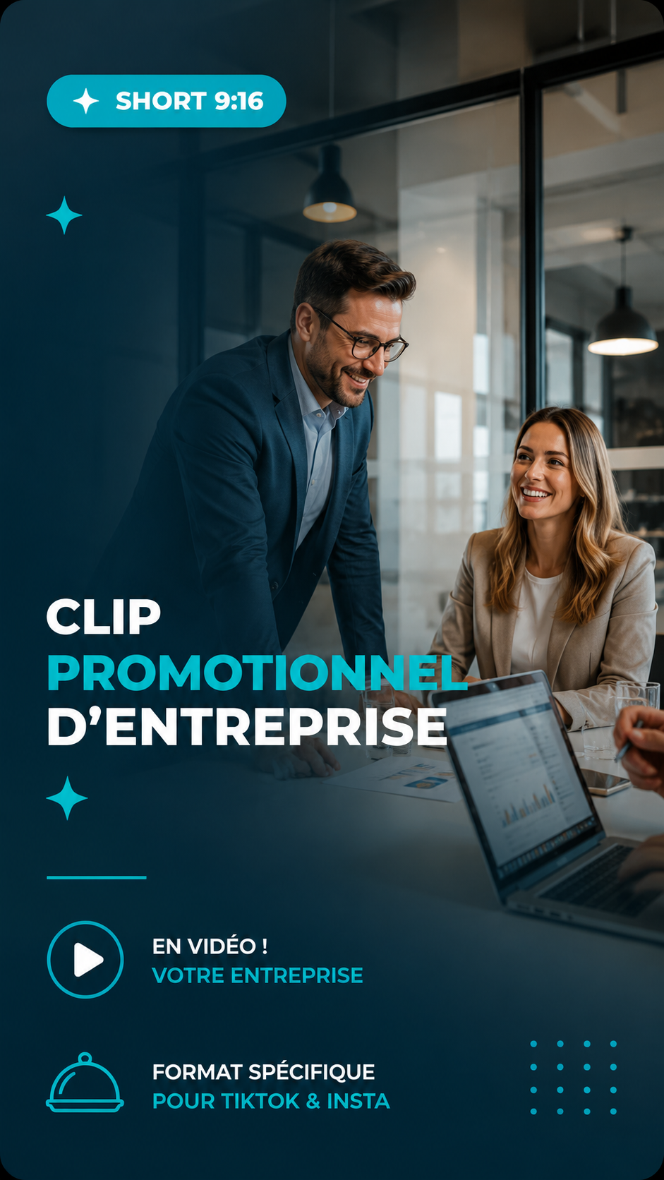 Clip promotionnel d’entreprise au format vertical