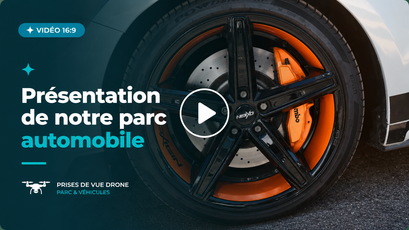 Présentation d’un parc automobile avec prises de vue drone