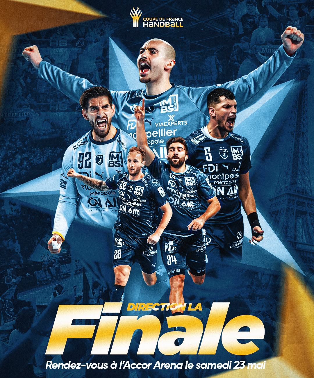 Visuel de qualification en Coupe de France du Montpellier Handball